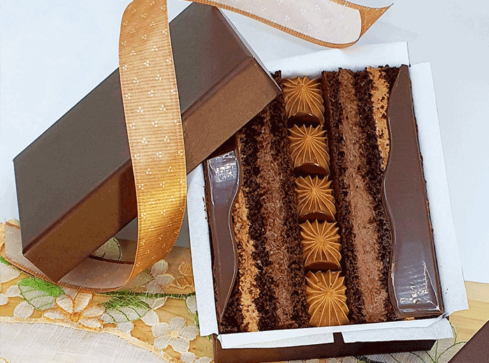 Bolo Fatias ao Ganache Cremoso