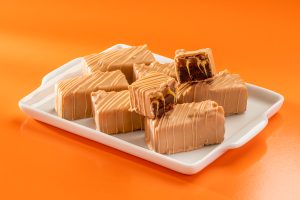 Barras de Caramelo Brownie e Nozes