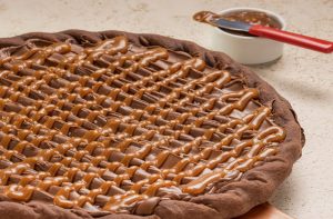 Pizza de chocolate com Caramelo Salgado